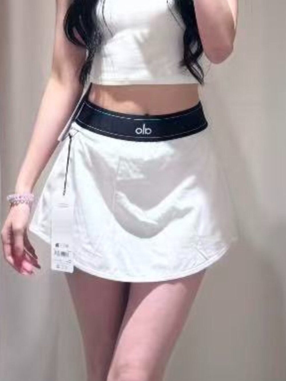 NWT ALO Yoga Match Point Tennis Skirt White 🤍 Built-In Shorts